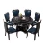 Import Living Room Home Furniture European Design Carving Marble Tabletop Wood Dining Table Set from China