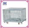 Logistics industry customized Storage Equipment Wire Mesh Container With Caster