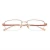 Import Luxury Business square-shaped Half Rim Spectacle 18K Gold Optical Glasses Frame with Natural Ruby Setting Jewelry Eyewear from China