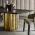 Import Luxury italian furniture stainless steel wooden gold dining table set from China