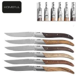 luxury olive wood laguiole steak knife dinner knife