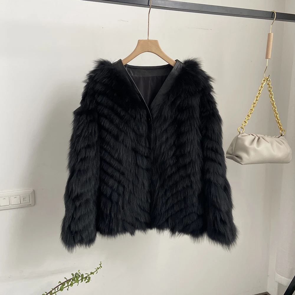 Luxury Winter Imported real fox fur coats 2020 winter new fur coat ladies cropped fur jacket