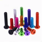 M6 Aluminum Alloy 7075 Pan/Round Head button head Allen Hex Socket Cap Screw Bolts,Anodizing screws