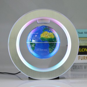 Magnetic decoration gifts.Levitated rotating desk globe crafts.