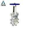 March expo TKFM China supplier cf3m high pressure plate manual knife gate valve