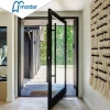 MasterWell Modern Design Entrance Security Entry Front Doors Metallic Aluminum Glass Pivot Door With High Quality