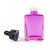 Import Matte Frosted Black Amber Red Blue Green Pink15ml 30ml 50ml 100ml Rectangle Glass Bottle with Dropper from China
