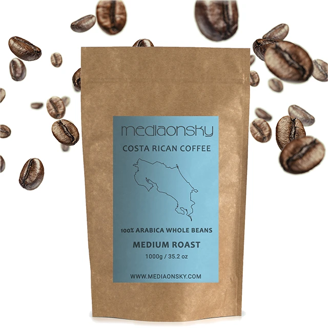 Mediaonsky Cafe1000g Finest Single Origin Costa Rican Roasted Coffee Beans Arabica