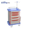 Medical equipment klr054-et luxury emergency trolley abs hospital medication cart medical trolley