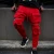 Import Men Streetwear Multi-pocket Elastic waist casual pants Hip hop male high quality Solid Overalls casual trousers from China