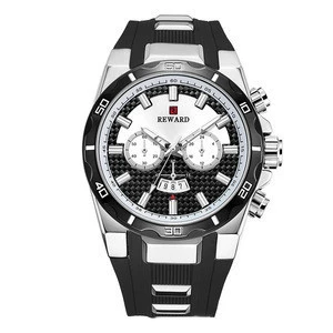 Men&#39;s Quartz Watches Silicone Strap Sports Chronograph Wristwatch for Man Clock Relogio Masculino