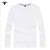 Import Mens and womens cotton round neck long-sleeved T-shirt solid color black and white soft and breathable printed LOGO from China