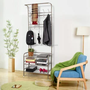 metal coat clothes shoes hat bag display stand rack with hangers  $11.2