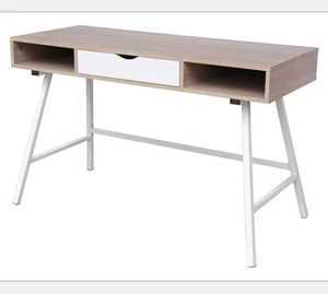 Metal frame simple style melamine home office  computer desk with drawers