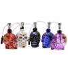 METTLE-SK5000 YIWU Colorful Print Glass Water Smoking Pipes Skull Shape Hookah