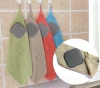 Microfiber kitchen cleaning cloth with sourcing pad