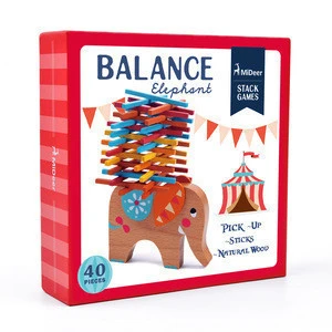 MIDEER MD0054 Wooden Stacking Balance Elephant Educational Math Toys for Children Learning Play Puzzle Games Kids Gift Boy Girl