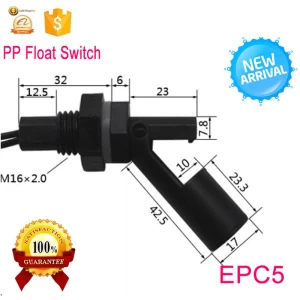 Mini PP Side mount magnetic float level switch M16*20