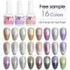 Missgel Newest Laser Rainbow Magnet Cat Eye Gel Soak Off Uv Chameleon Cat Eye Nail Gel Polish