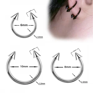 Mix Sizes 30pcs Surgical Steel CBR Septum Lip Piercing Nose Rings Hoop Horseshoe Ring Ear Bar Circular Barbell Helix Earring 16G