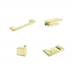 Modern Bathroom Toilet Round Gold Stainless steel Accessory hardware Set