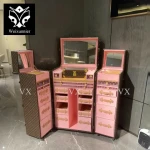 Modern Bedroom Coiffeuse Furniture Storage Dresser  Vanity Makeup Vanities Table Folding function Dressers