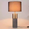 Modern Decoration Cloth Lampshade Minimalist Stone Table lamp Marble for Living Room