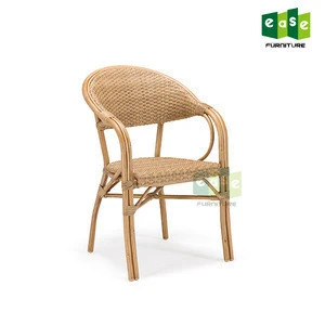 Modern dining chairs wicker bamboo outdoor furniture set for sale
