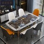 Modern light luxury marble dining table and chair Nordic minimalist dining table and chair furniture
