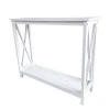 Modern Luxury Home Decorative French Hall Cross Entrance White Console Table