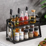 modern metal kitchen spice jar storage rack multifunctional stainless steel The cutting tool organizer hooks Spice rack