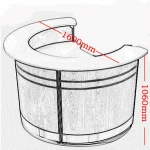 Modern office furniture small salon office reception desk use