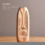Modern personalize human face flower pot hand made cast ceramic vase