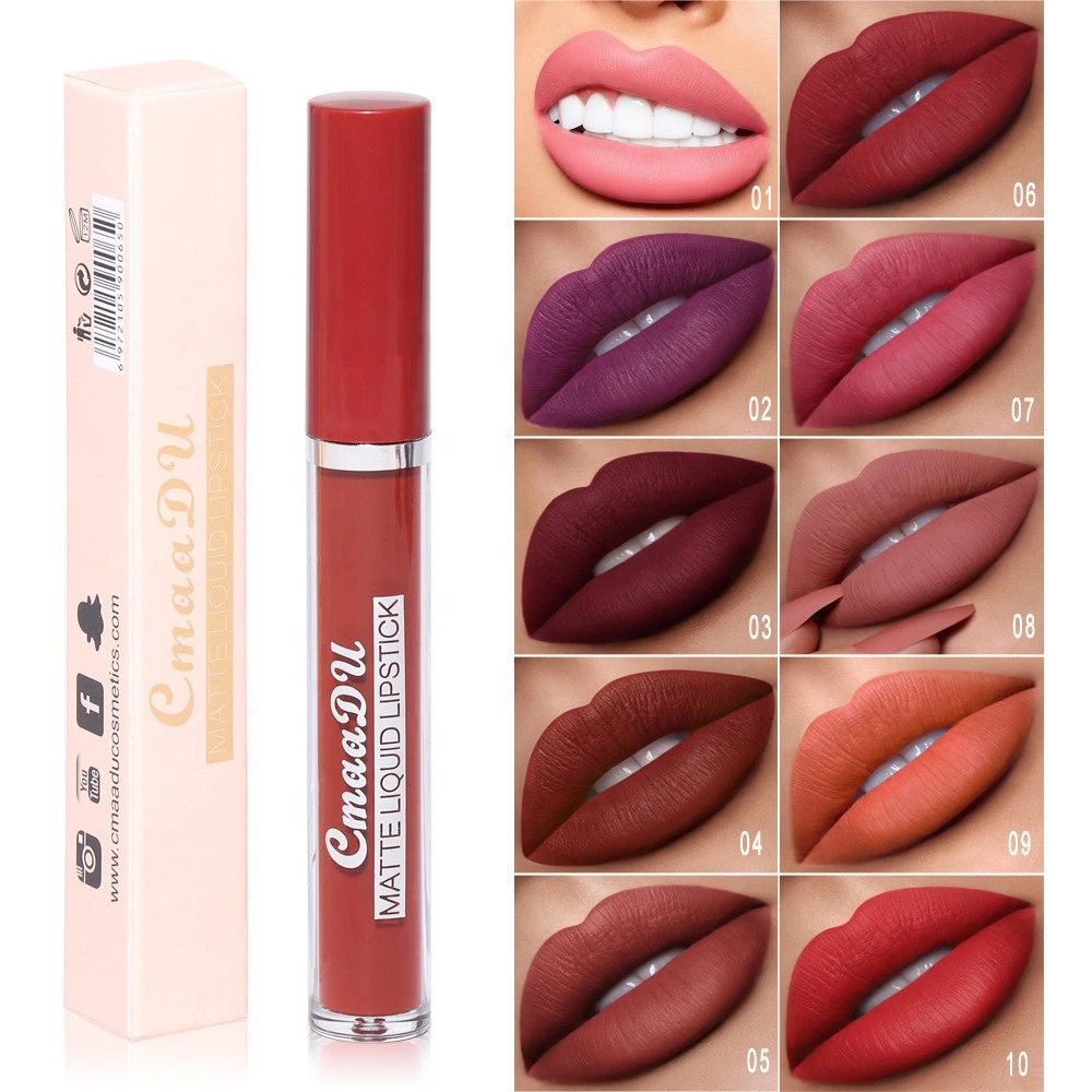 Modern Women Multi Color Soft Hydrating Velvet Bulk Non Toxic Matte Lip Cream Lip Gloss