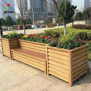 Modular garden mall giant planter pot bench large outdoor planters for landscape tree