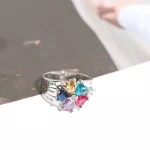 Moissanite Ring Gold Plated 925 Sterling Silver White 1ct 6 5mm DHL Women Jewelry Men Bag Gift Custom Party Western Fedex Stone