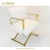 Import Mongolian Fur gold stainless steel metal frame makeup Director Chair from China