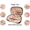 Monogram Custom Jewelry Pouch Travel Storage Cases Jewelry Organizer Bag for Necklace Earrings Rings Bracelet Jewelry Box
