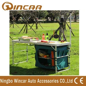 Multi-function Aluminum Folding Table With Cloth Cabinet