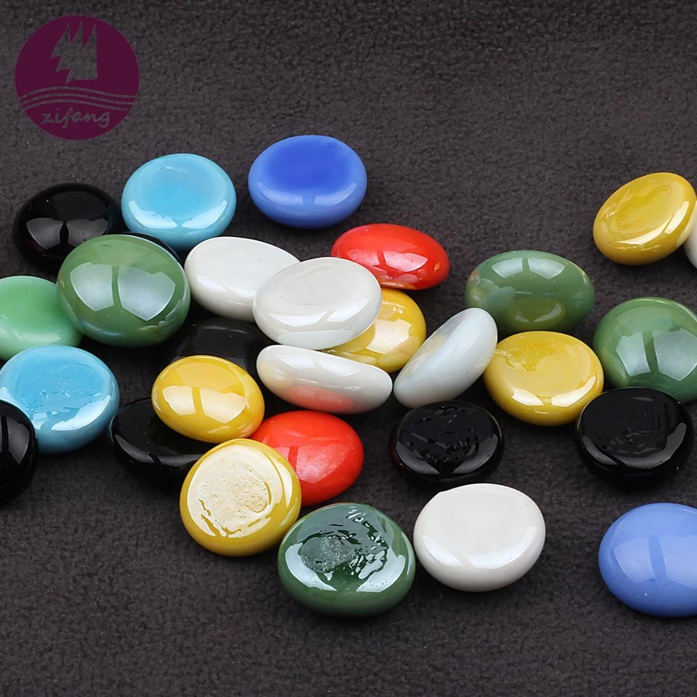 Multi-Purpose Mixed Color Environmentally Friendly Polished Colored Luminous Glass Stone