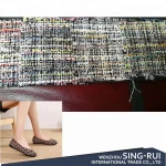 Multicolor Yarn Dyed Knit Fabric China Clothing Tweed Fabric knitting polyester wool fabric