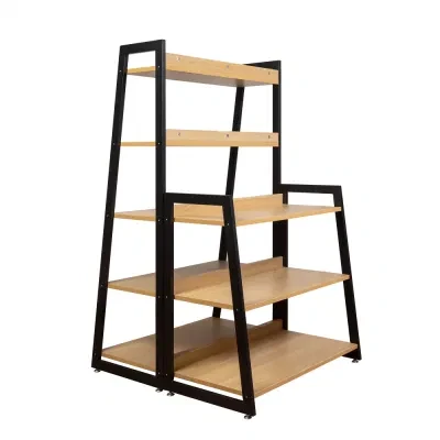 Multifunctional Home Office Display Stand Storage Rack 5 Tiers Bookcase MDF Bookshelf Wooden Bookshelf