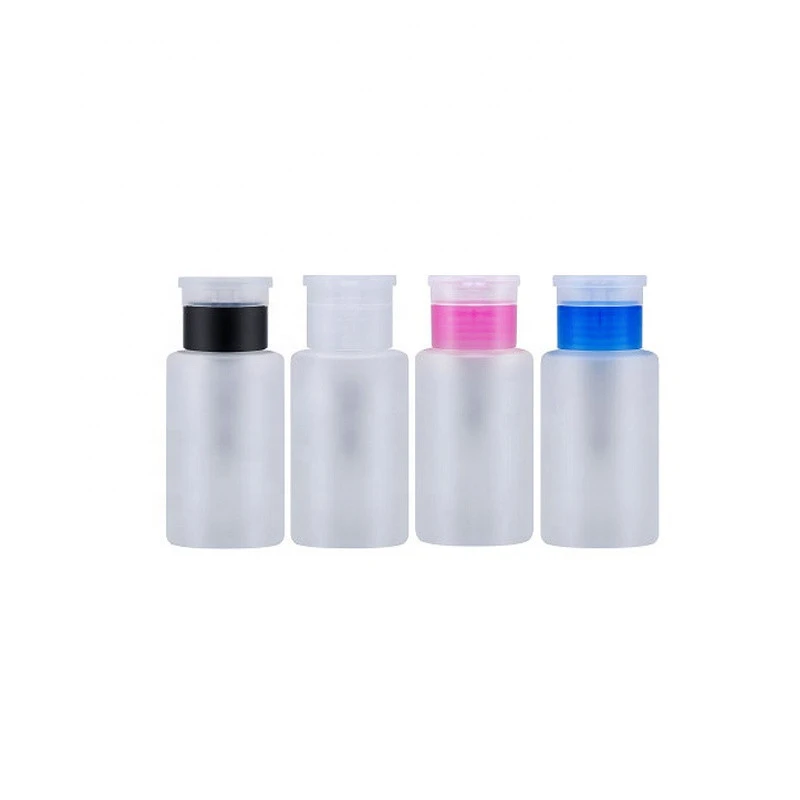 Nail salon special press pump cylinder plastic nail polish remover bottle 150ml