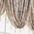 NAPEARL jacquard elegant beaded curtain valance for window decoration