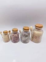 Natural Mineral Essential Oils Custom Private Label Bath Salts Home SPA Gift Wooden Spoon