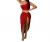 Import Neon Two Piece Set skirt One Shoulder Tops Side Ruched High Split dresses from China