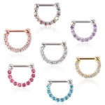 New Arrival Beautiful Charming Crystal Indian Nose Ring Diamond Septum Clicker Body Piercing Jewelry
