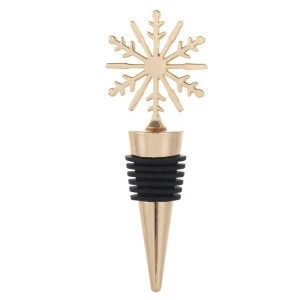 New arrivals christmas snowflake home bar accessory decoration decor wine bottle stoppers