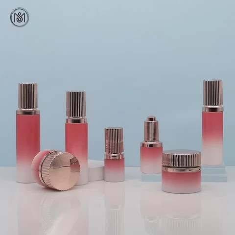 New design 30g 50g 20ml 30ml 40ml 50ml 60ml 80ml 100ml 120ml thick wall cosmetic sub-bottling glass packaging  bottle and jar