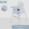 New design adjustable plastic steel foot support baby feeding chair